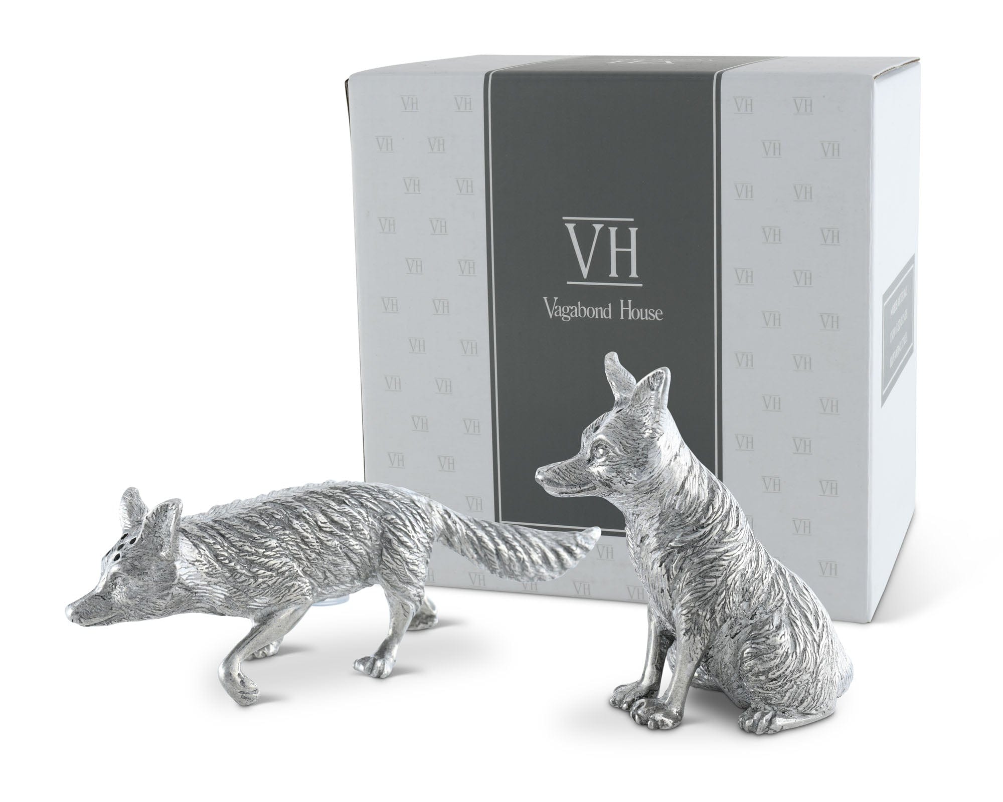 Vagabond House Serveware Vagabond House Pewter Foxes Salt & Pepper Set