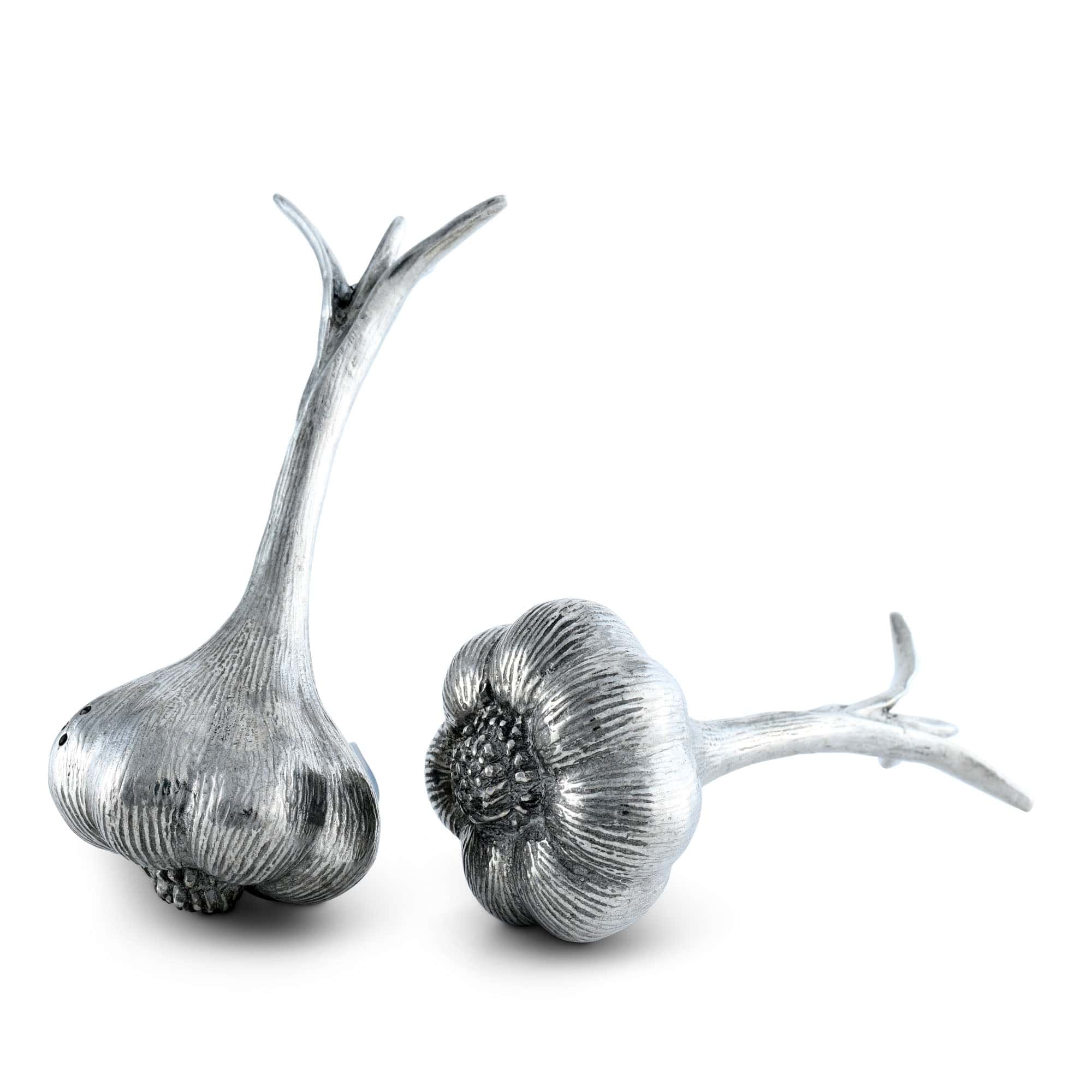 Vagabond House Serveware Vagabond House Pewter Garlic Salt & Pepper Set