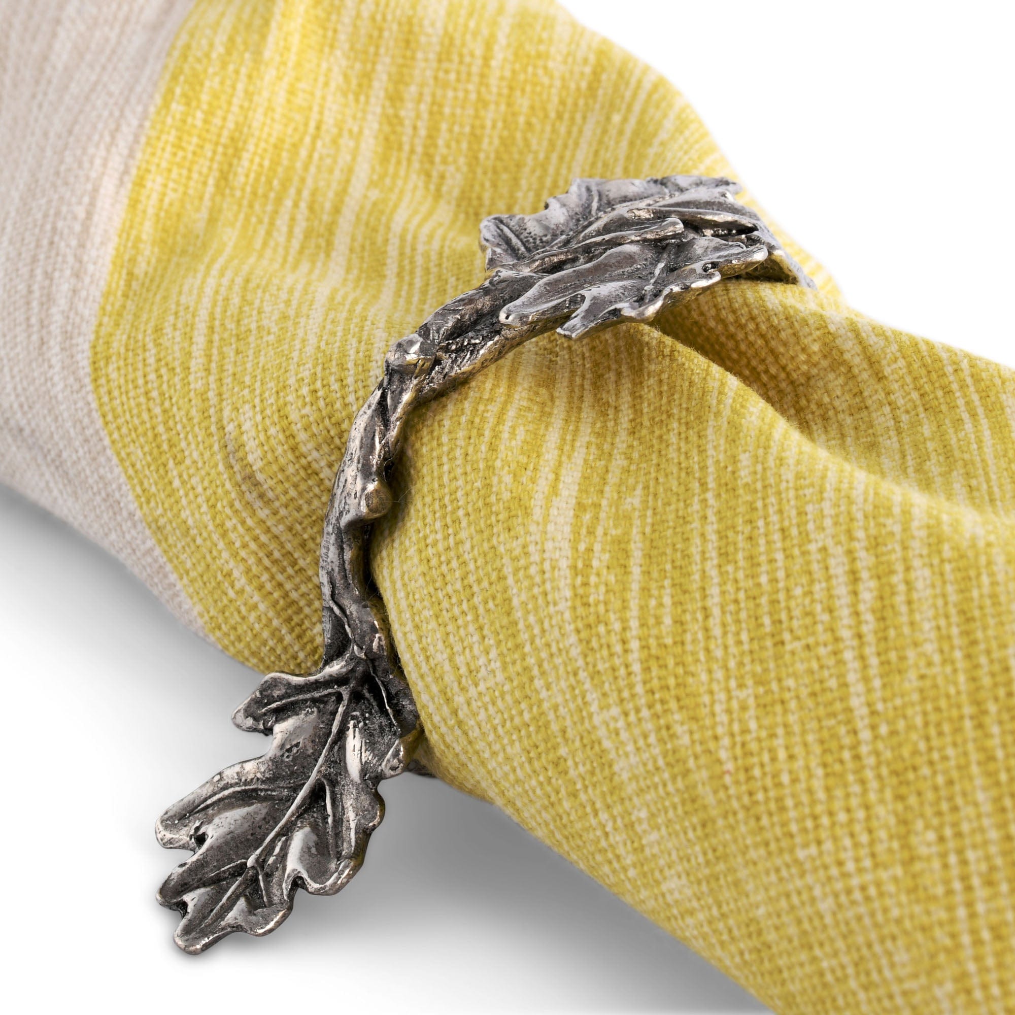 Vagabond House Giftware Vagabond House Pewter Oak Branch Napkin Ring