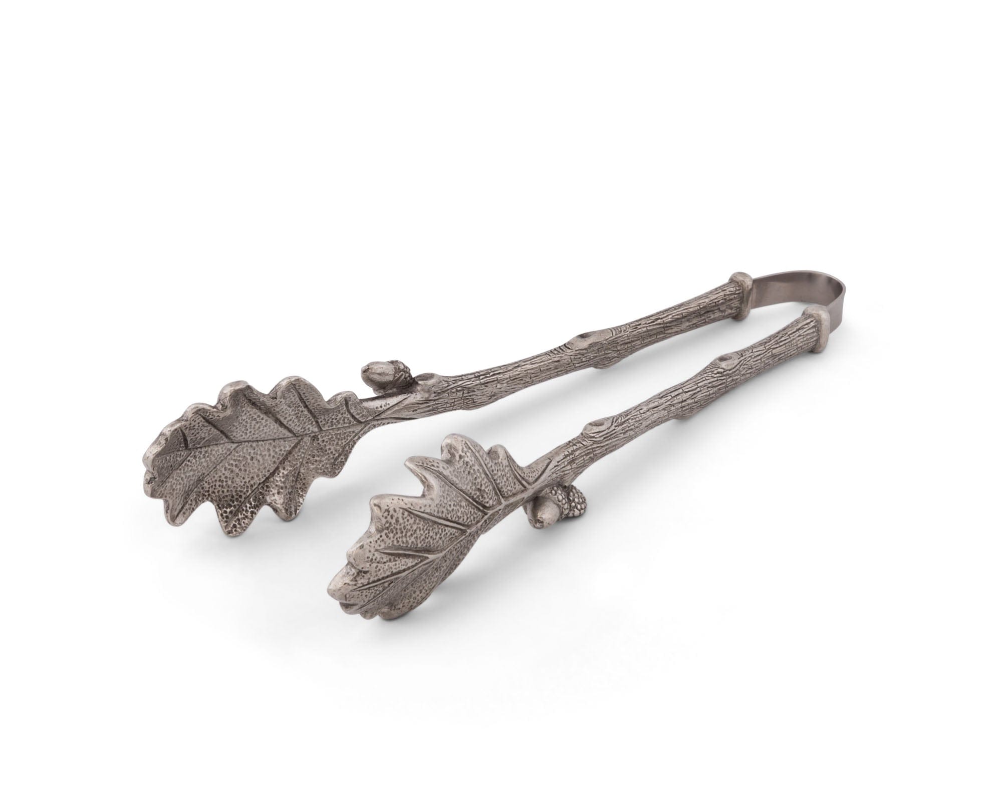 Vagabond House Serveware Vagabond House Pewter Oak Leaf Pattern Ice / Bread Tongs