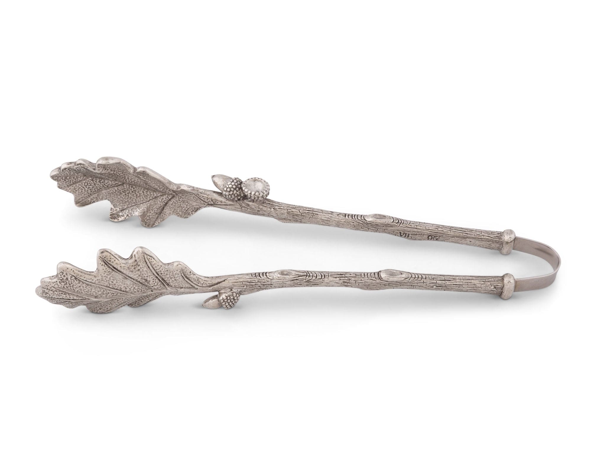 Vagabond House Serveware Vagabond House Pewter Oak Leaf Pattern Ice / Bread Tongs