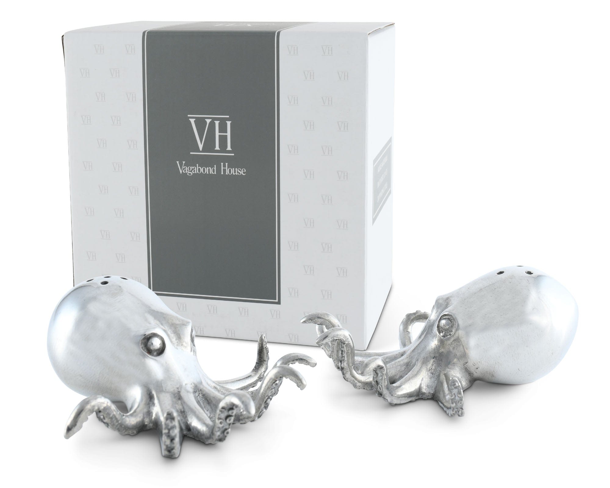 Vagabond House Serveware Vagabond House Pewter Octopus Salt & Pepper Set