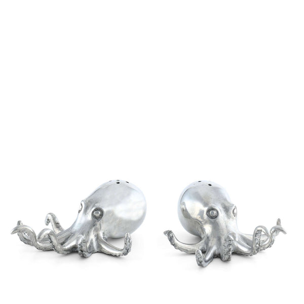 Vagabond House Serveware Vagabond House Pewter Octopus Salt & Pepper Set