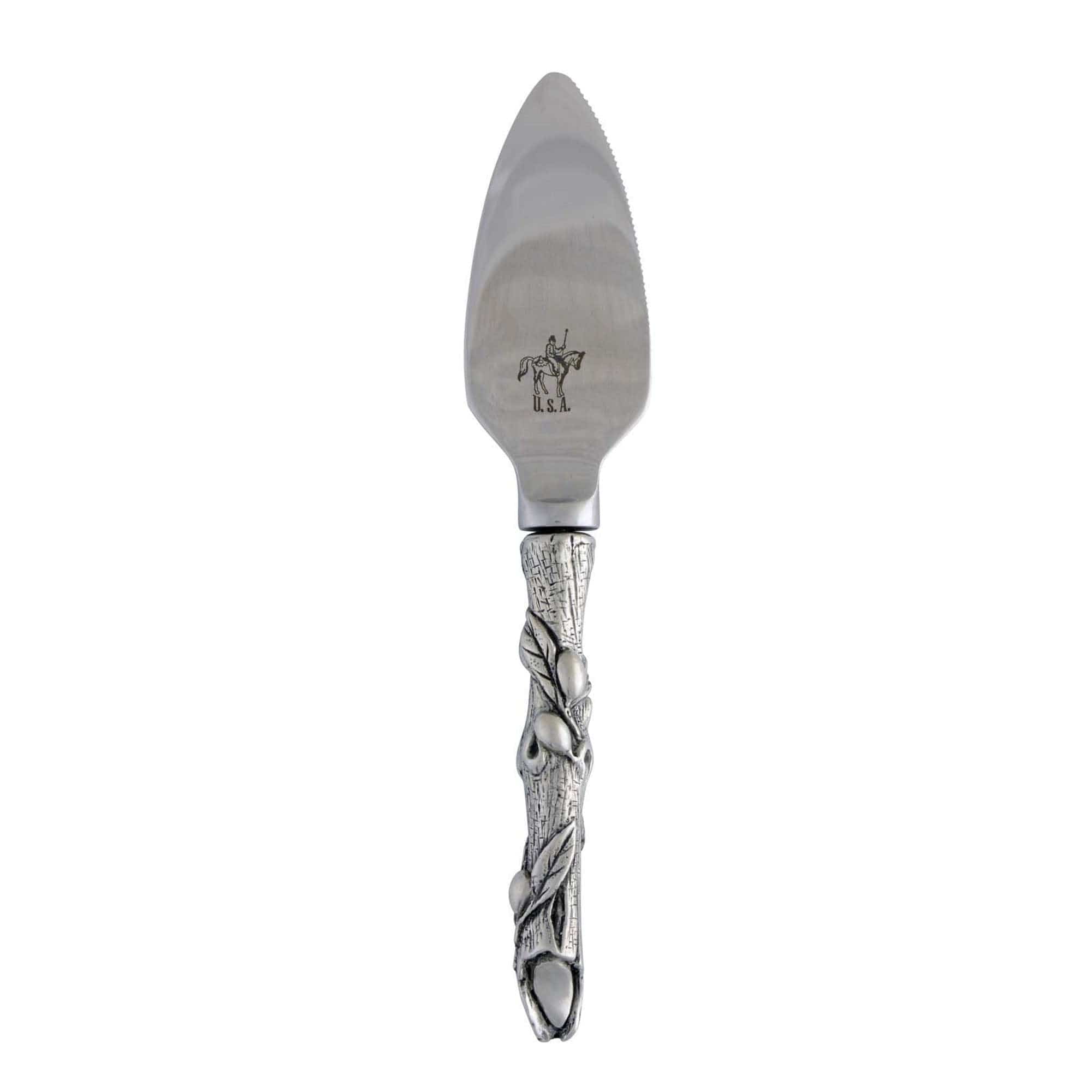 Vagabond House Serveware Vagabond House Pewter Olive Cheese Triangle