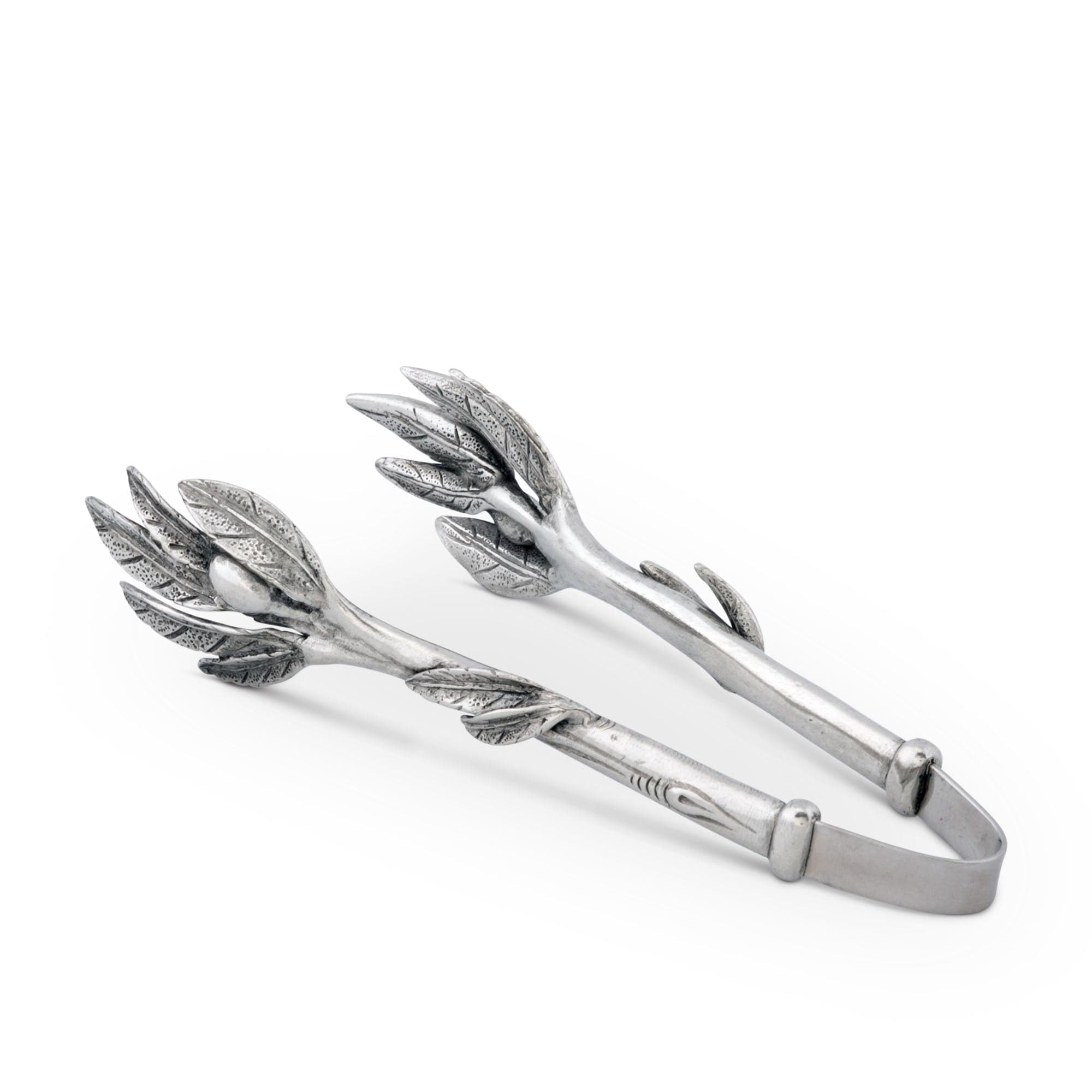 Vagabond House Serveware Vagabond House Pewter Olive Pattern Nuts and Olives Tongs