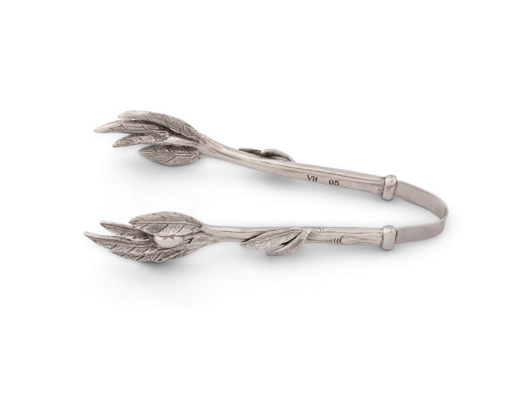 Vagabond House Serveware Vagabond House Pewter Olive Pattern Nuts and Olives Tongs