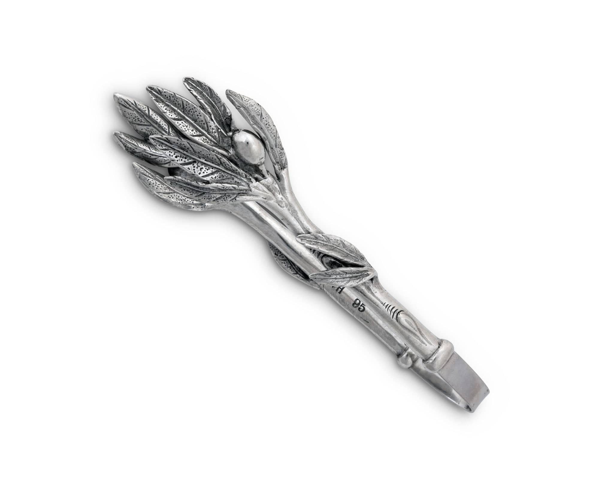 Vagabond House Serveware Vagabond House Pewter Olive Pattern Nuts and Olives Tongs