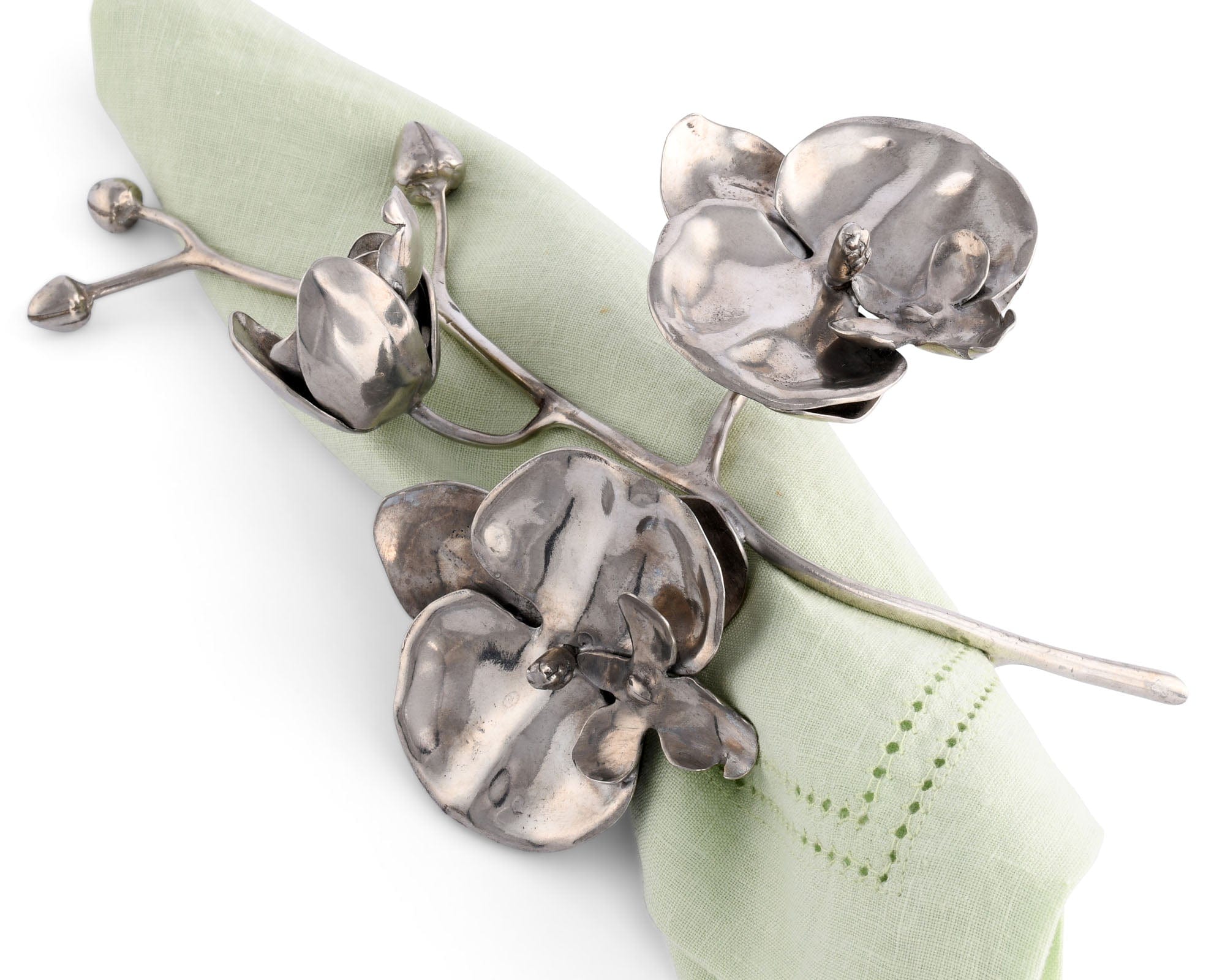 Vagabond House Serveware Vagabond House Pewter Orchid Napkin Ring