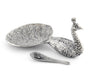 Vagabond House Serveware Vagabond House Pewter Peacock Salt Cellar