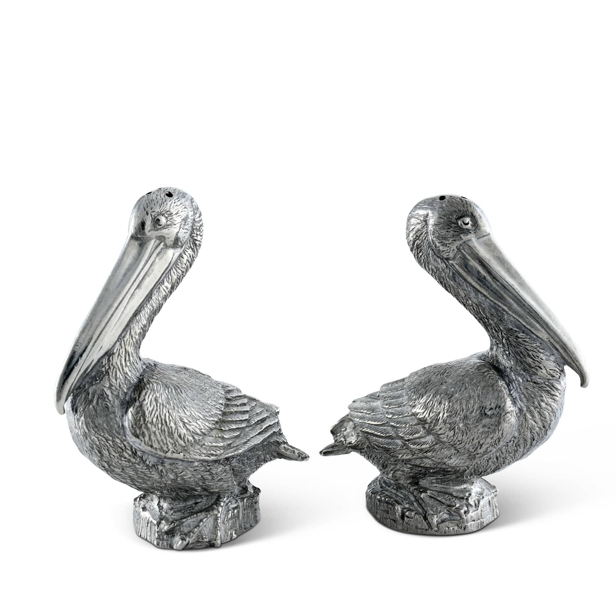 Vagabond House Serveware Vagabond House Pewter Pelicans Salt & Pepper Set