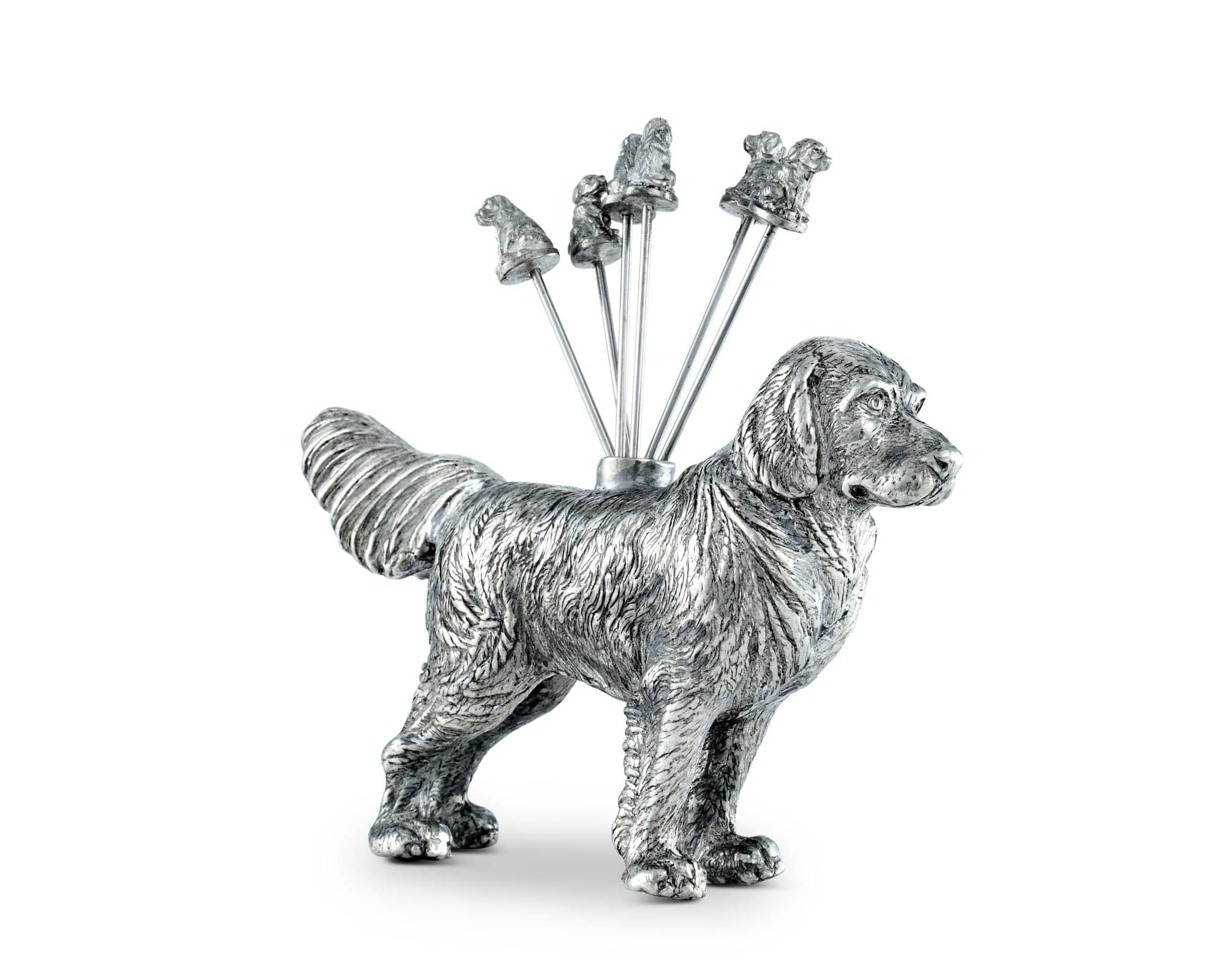 Vagabond House Serveware Vagabond House Pewter Retriever Cheese Picks