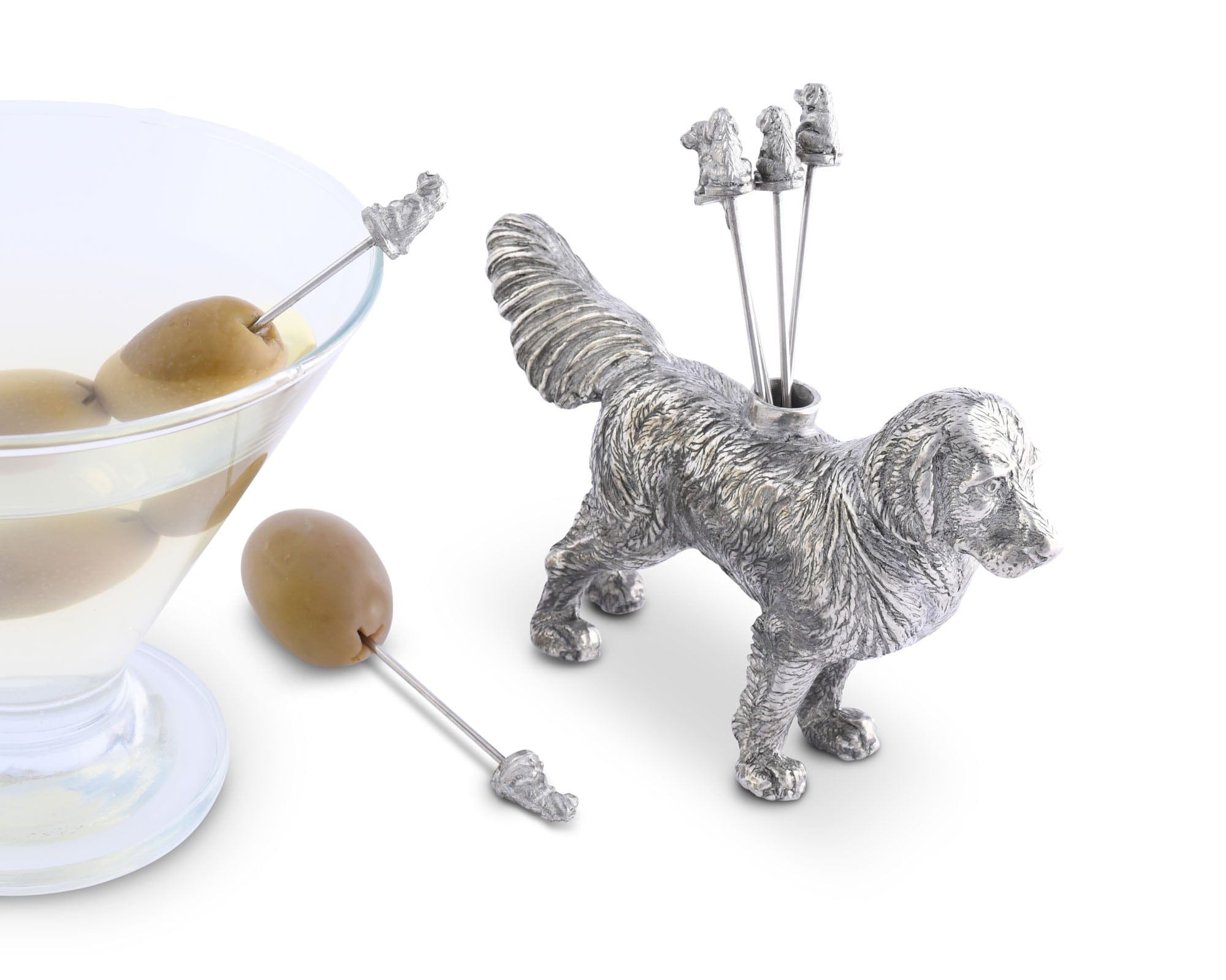 Vagabond House Serveware Vagabond House Pewter Retriever Cheese Picks
