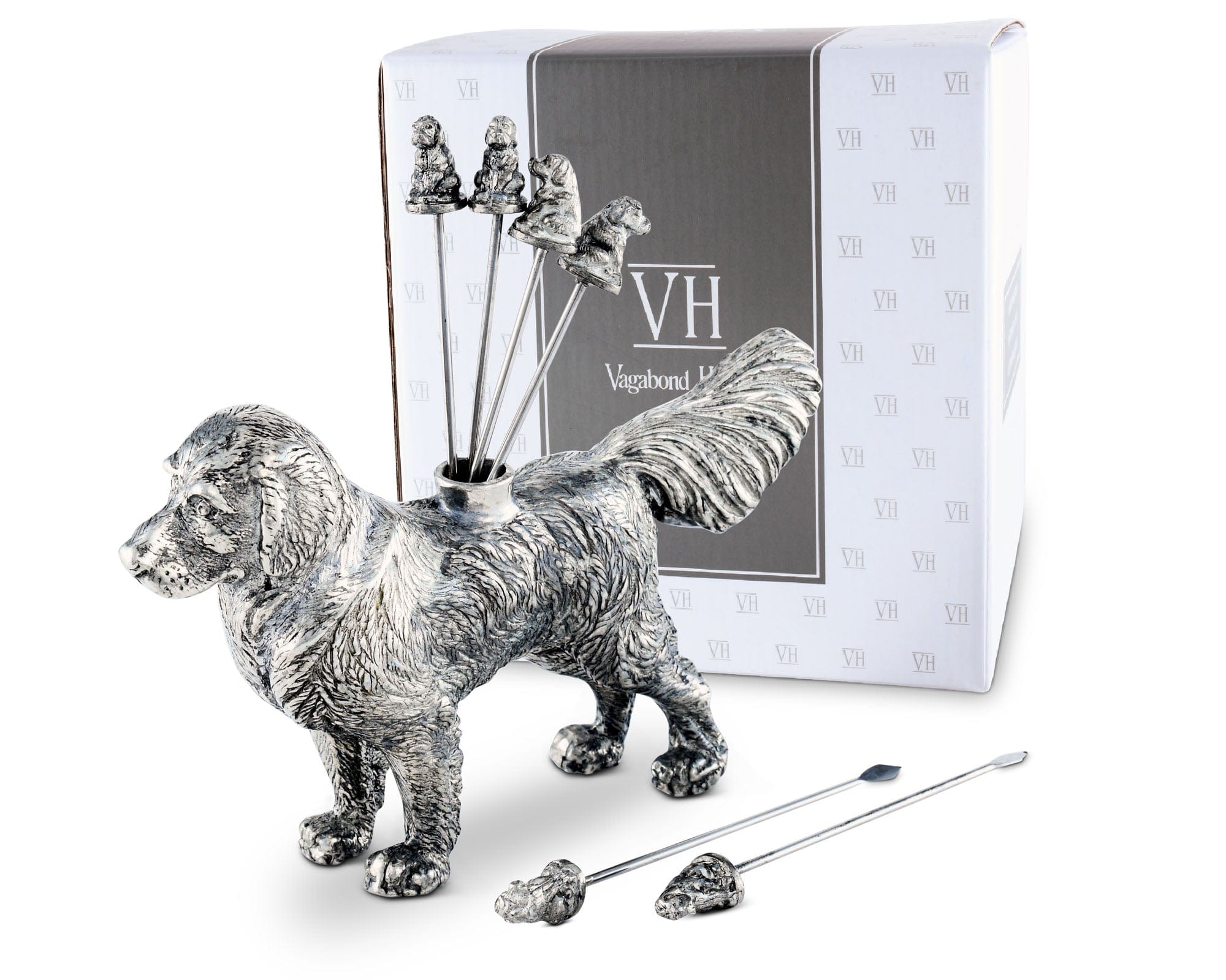 Vagabond House Serveware Vagabond House Pewter Retriever Cheese Picks