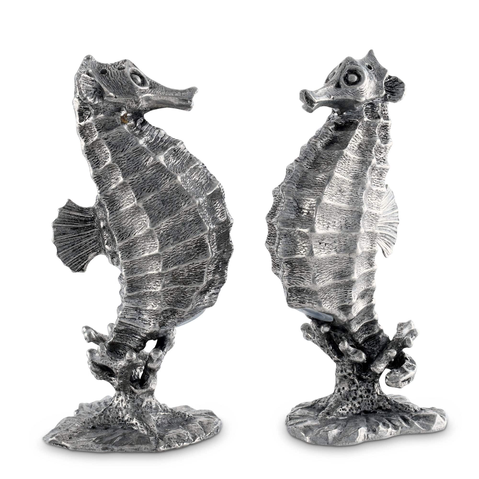 Vagabond House Serveware Vagabond House Pewter Seahorses Salt & Pepper Set