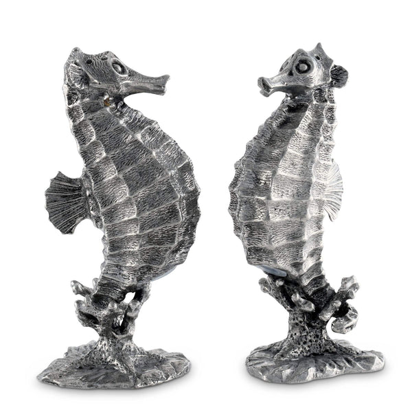 Vagabond House Serveware Vagabond House Pewter Seahorses Salt & Pepper Set