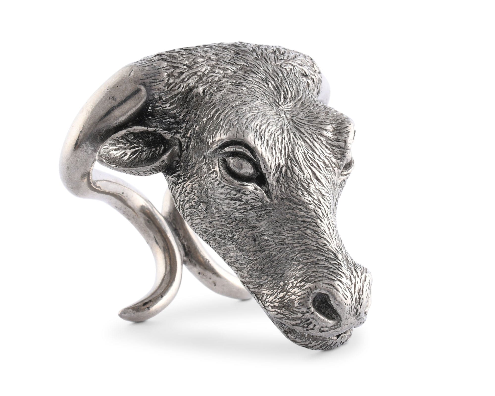 Vagabond House Serveware Vagabond House Pewter Steer Head Napkin Ring
