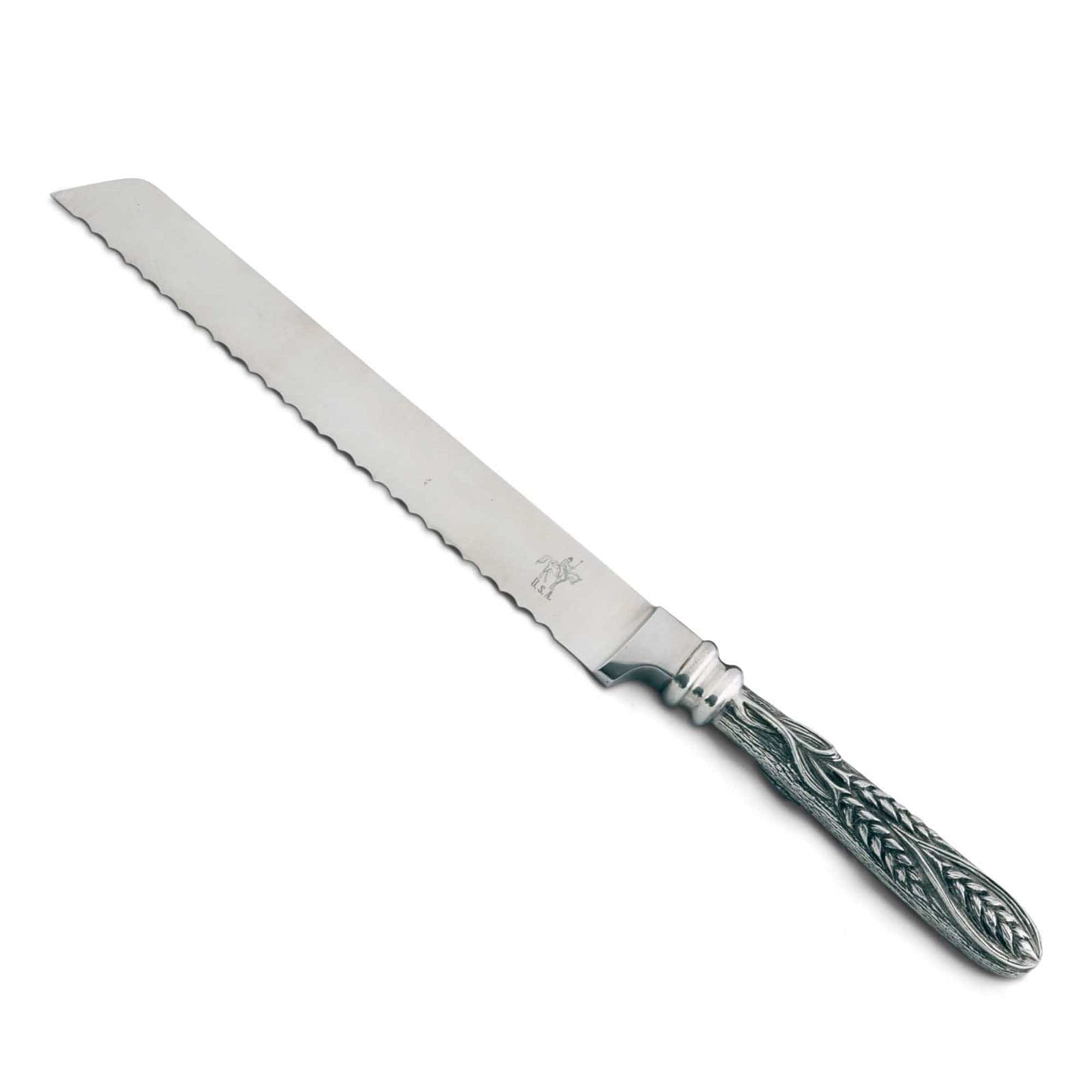 Vagabond House Serveware Vagabond House Pewter Wheat Harvest Bread Knife