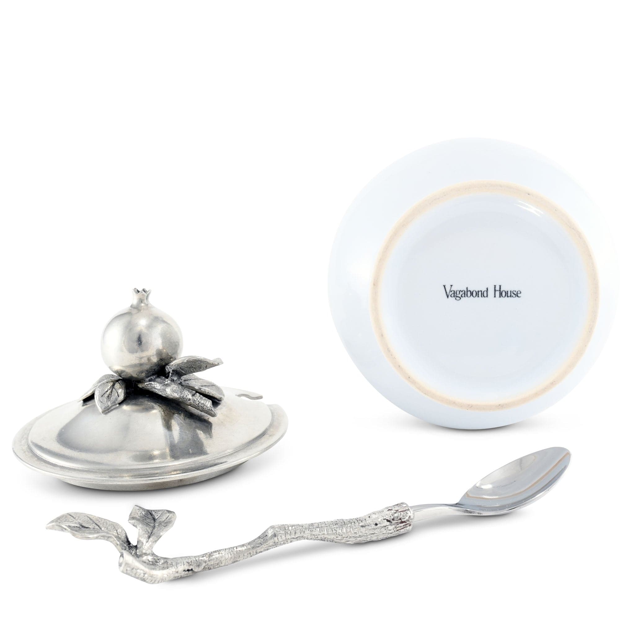 Vagabond House Serveware Vagabond House Pomegranate Sugar Bowl and Spoon