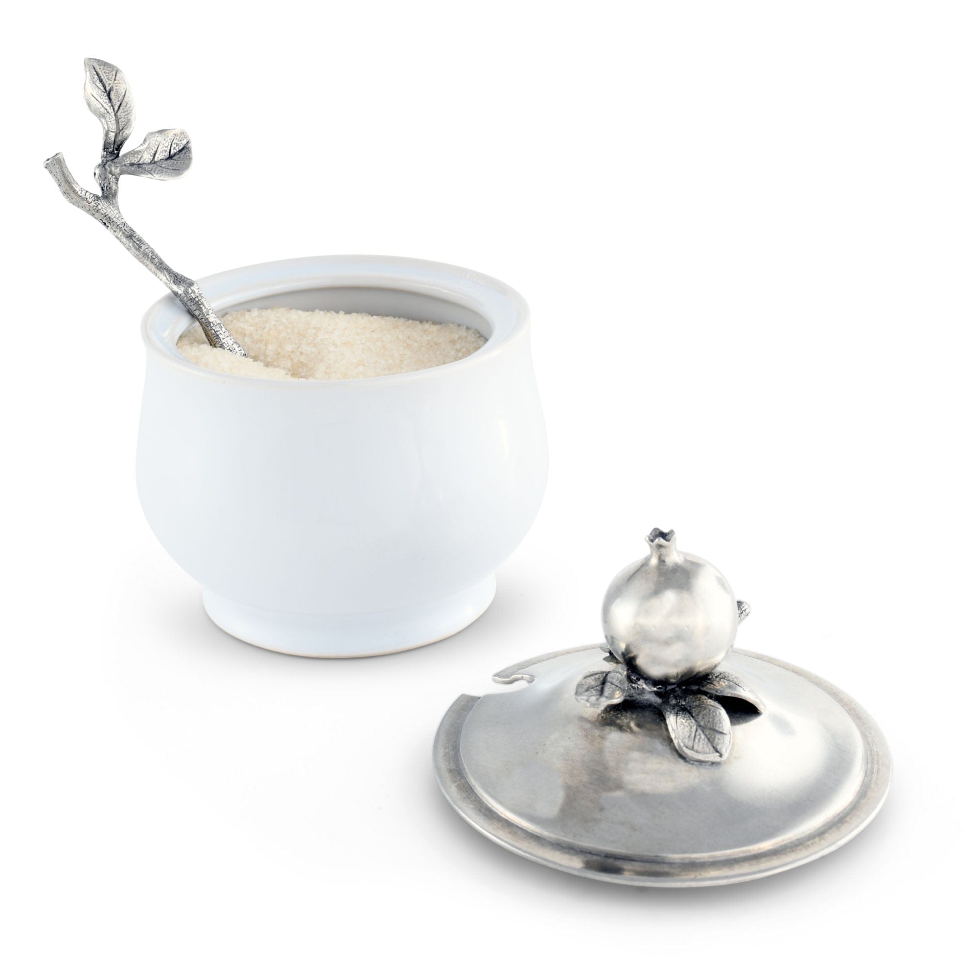 Vagabond House Serveware Vagabond House Pomegranate Sugar Bowl and Spoon