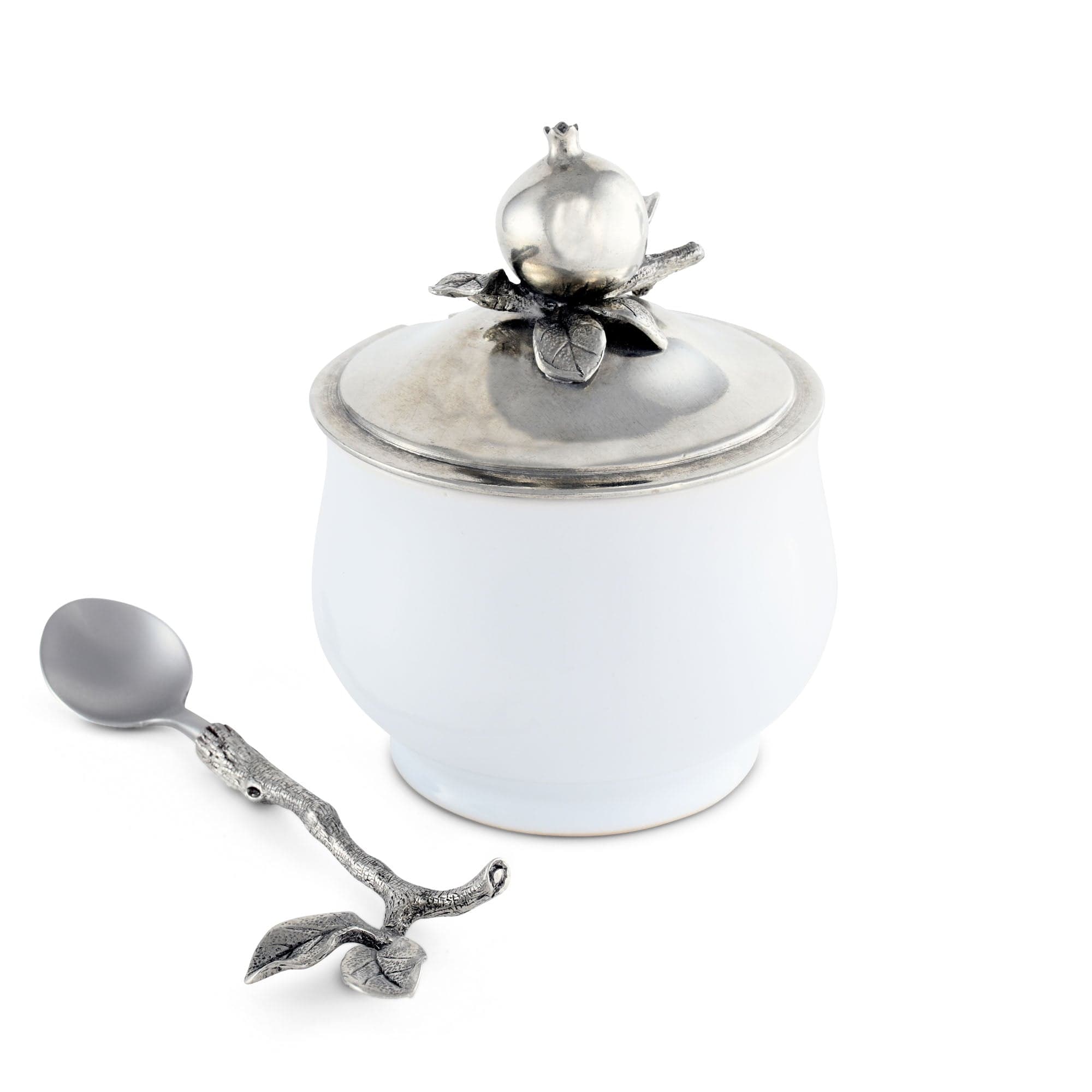 Vagabond House Serveware Vagabond House Pomegranate Sugar Bowl and Spoon