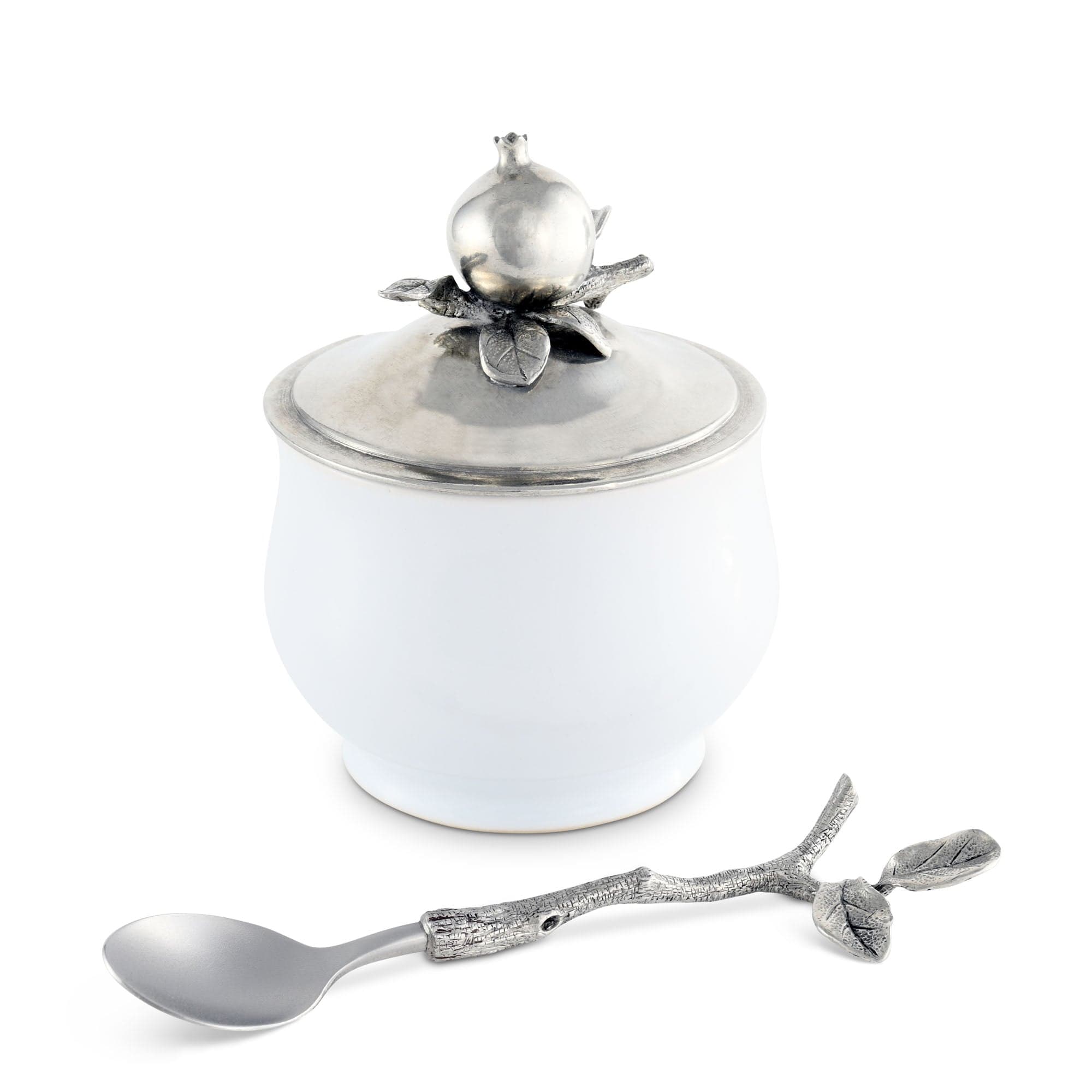 Vagabond House Serveware Vagabond House Pomegranate Sugar Bowl and Spoon