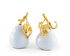 Vagabond House Serveware Vagabond House Porcelain Pear Salt and Pepper with Gold Leaf