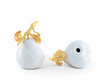 Vagabond House Serveware Vagabond House Porcelain Pear Salt and Pepper with Gold Leaf