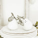 Vagabond House Serveware Vagabond House Porcelain Pear Salt and Pepper with Pewter Leaf
