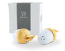 Vagabond House Serveware Vagabond House Porcelain Salt and Pepper - Acorn Gold Leaf