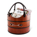 Vagabond House Serveware Vagabond House Premium Genuine Leather Equestian Bit Magazine Basket – Stylish Home and Office Organizer
