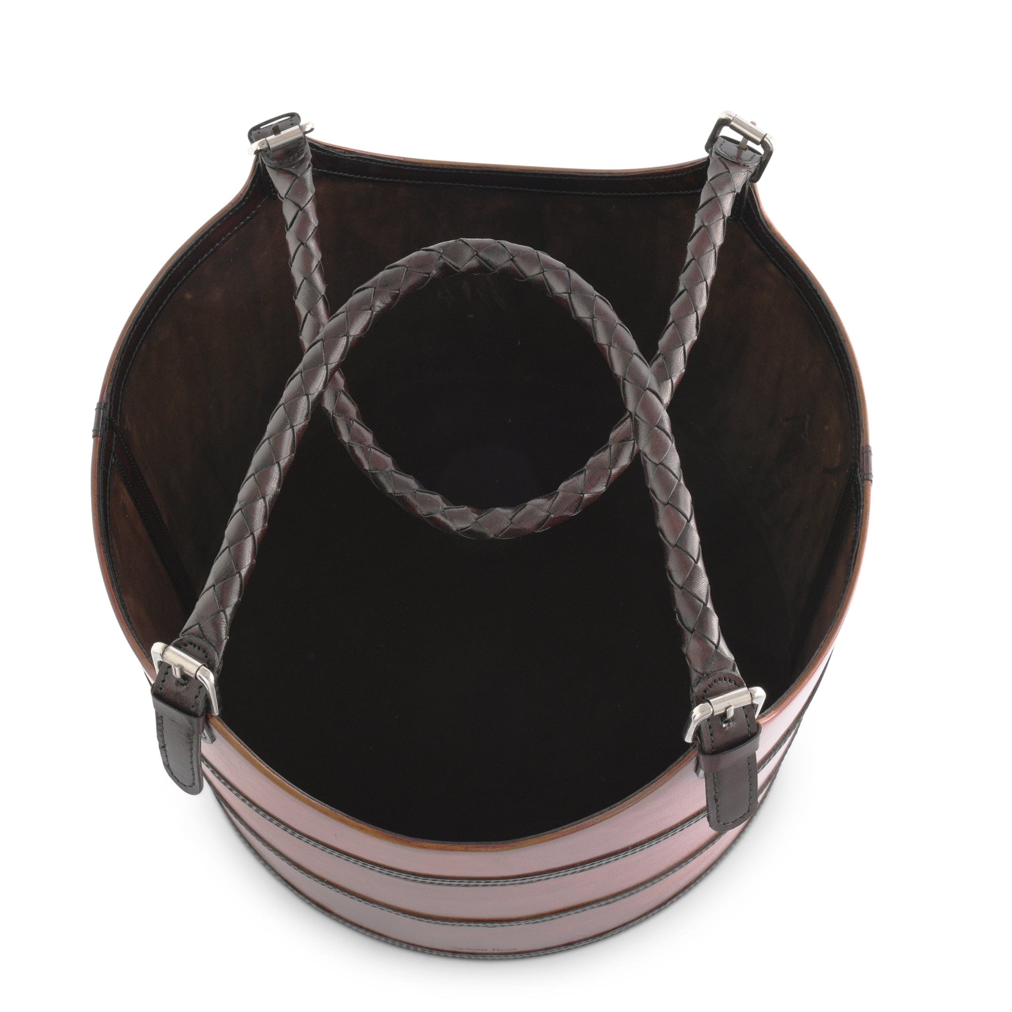 Vagabond House Serveware Vagabond House Premium Genuine Leather Equestian Bit Magazine Basket – Stylish Home and Office Organizer