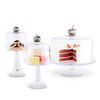 Vagabond House Serveware Vagabond House Pumpkin Knob Glass Covered Cake / Dessert Stand Tall -  13" H x 6" D