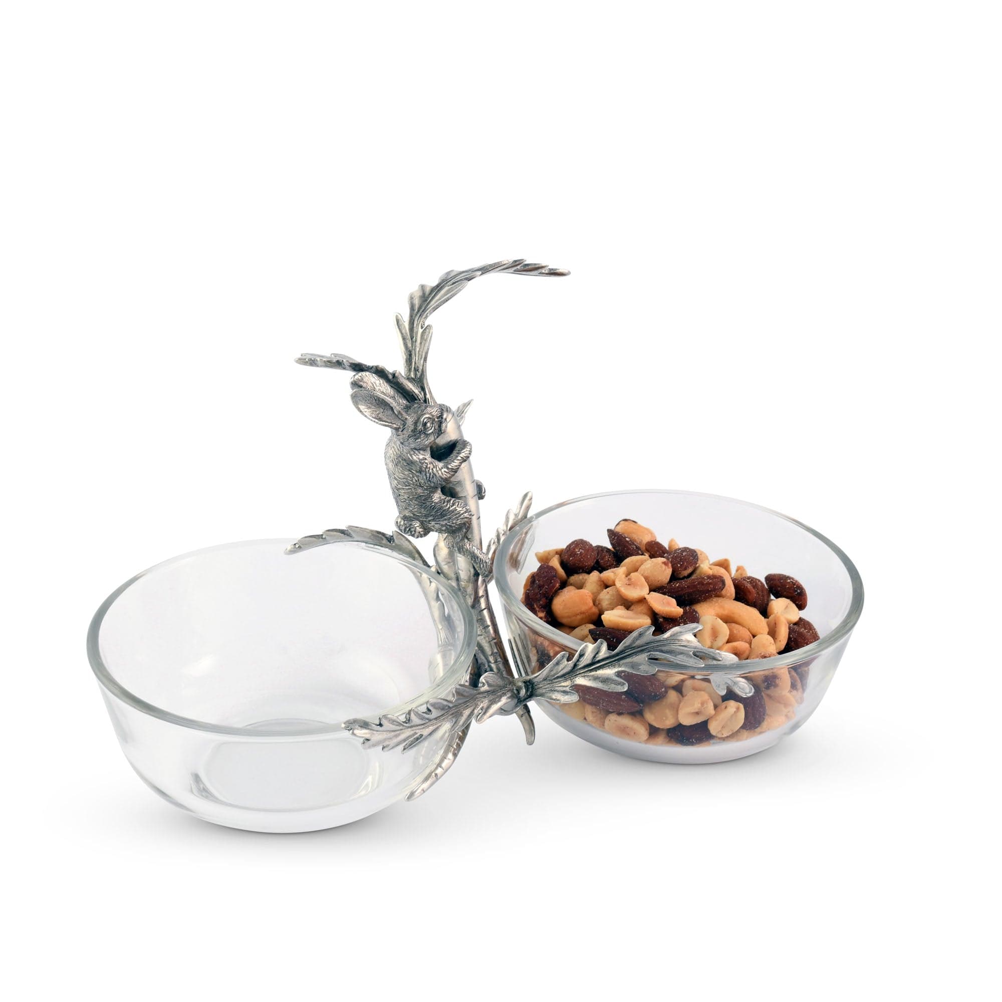 Vagabond House Serveware Vagabond House Rabbit / Carrot Double Dish Condiment Server