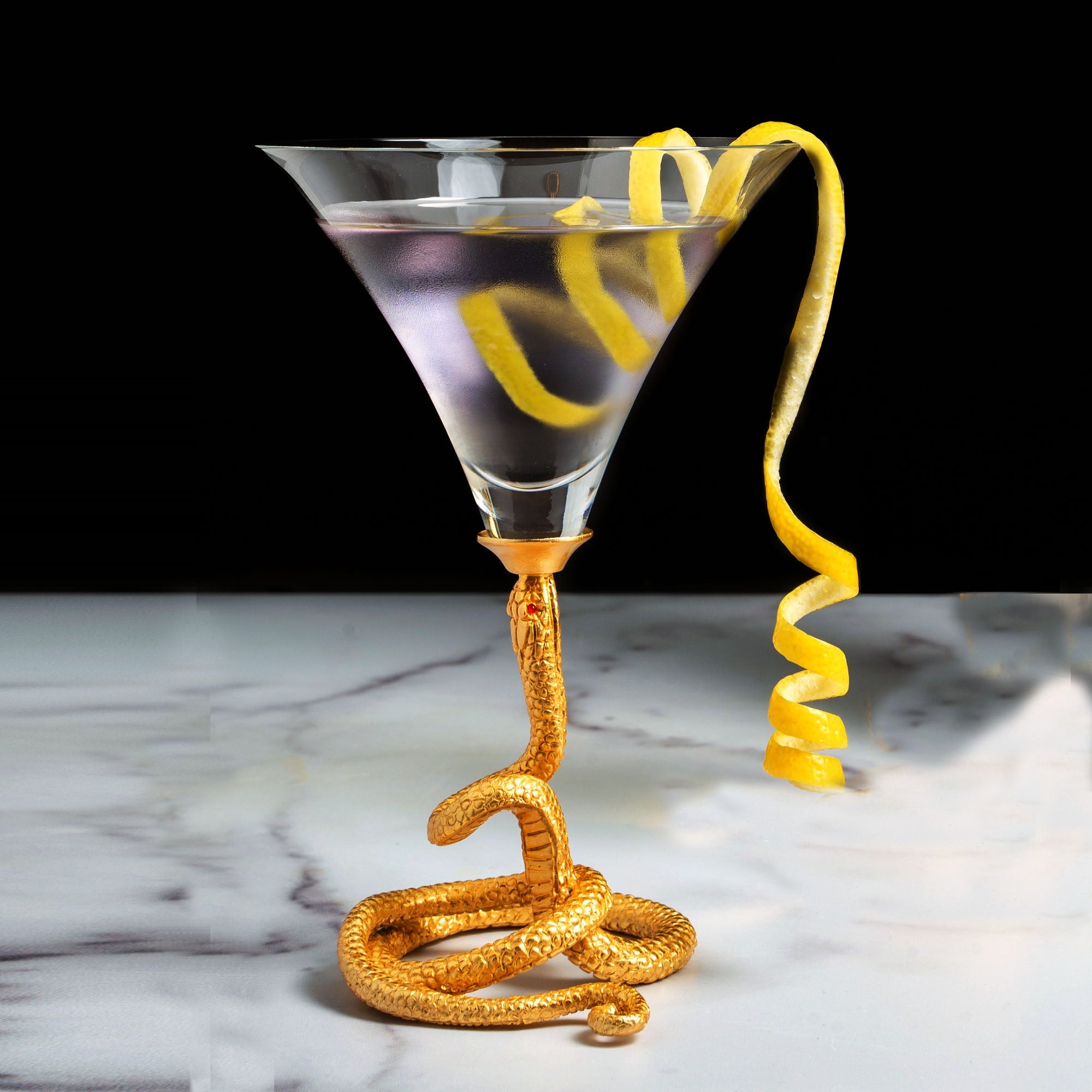 Vagabond House Serveware Vagabond House Snake Cocktail Martini Glass