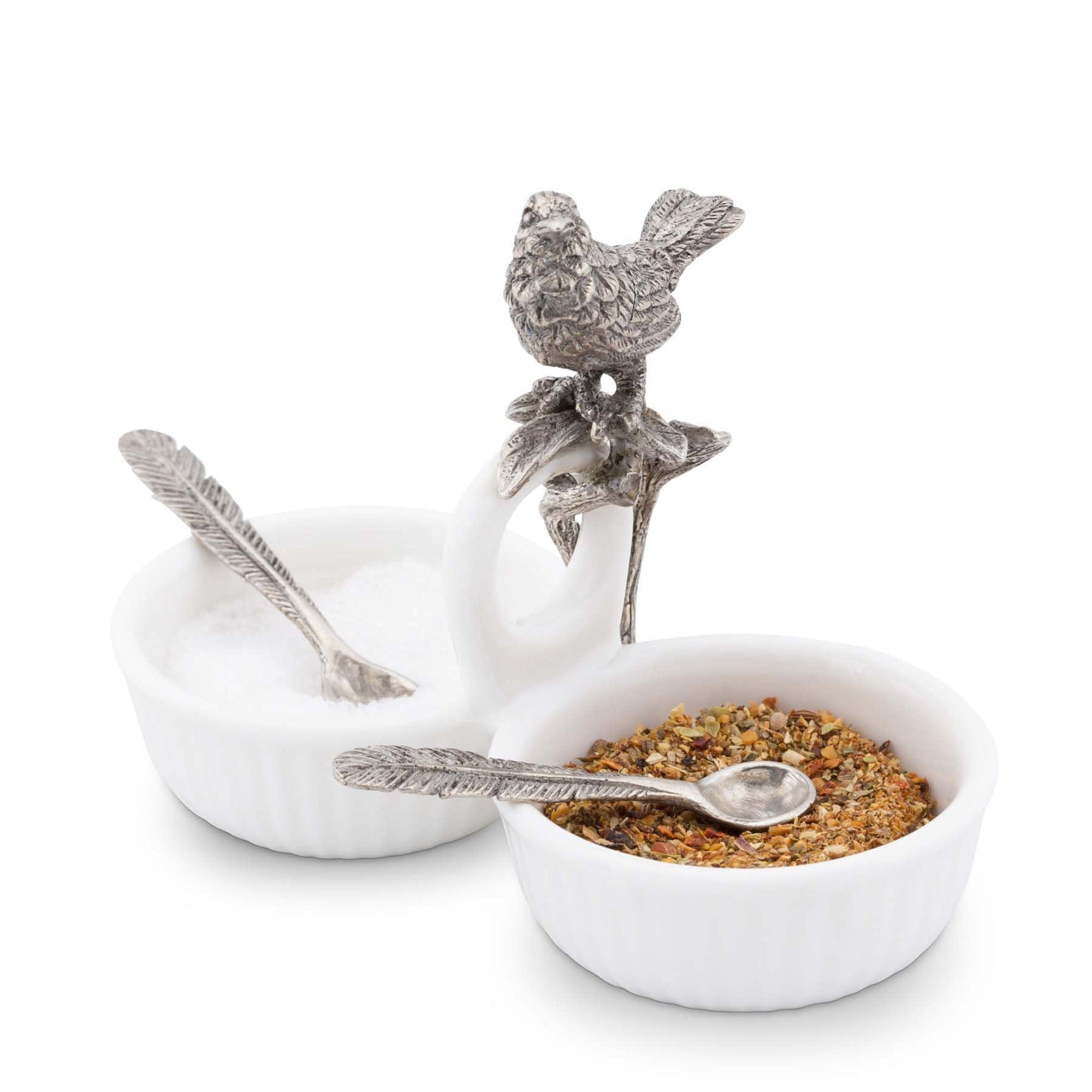 Vagabond House Serveware Vagabond House Song Bird Dbl Salt Cellar