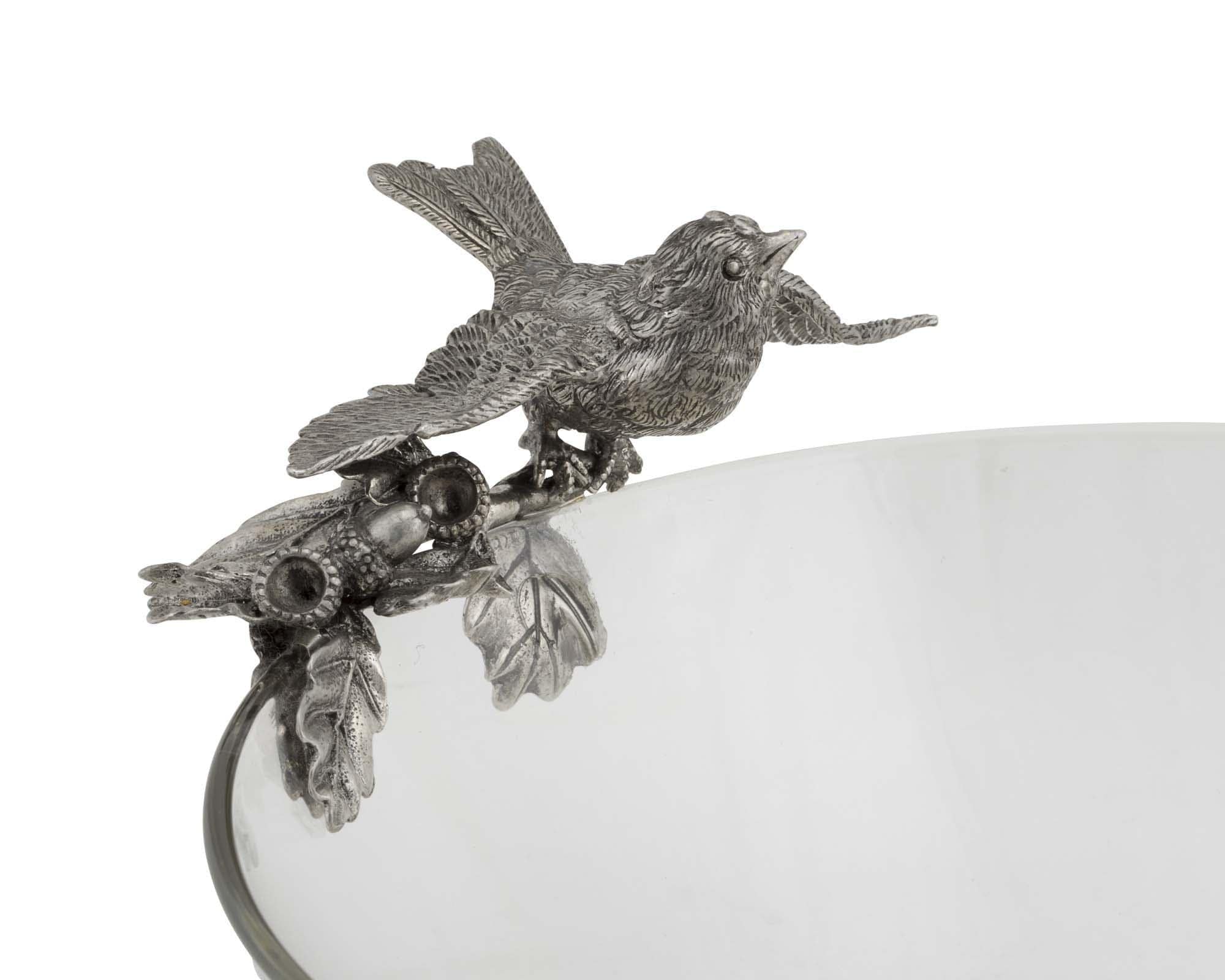 Vagabond House Serveware Vagabond House Song Bird Glass Bowl