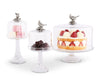 Vagabond House Serveware Vagabond House Song Bird Glass Covered Cake / Dessert Stand Tall -  13" H x 6" D