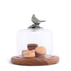 Vagabond House Serveware Vagabond House Song Bird Glass Covered Cheese Wood Board Wood 6.5" D