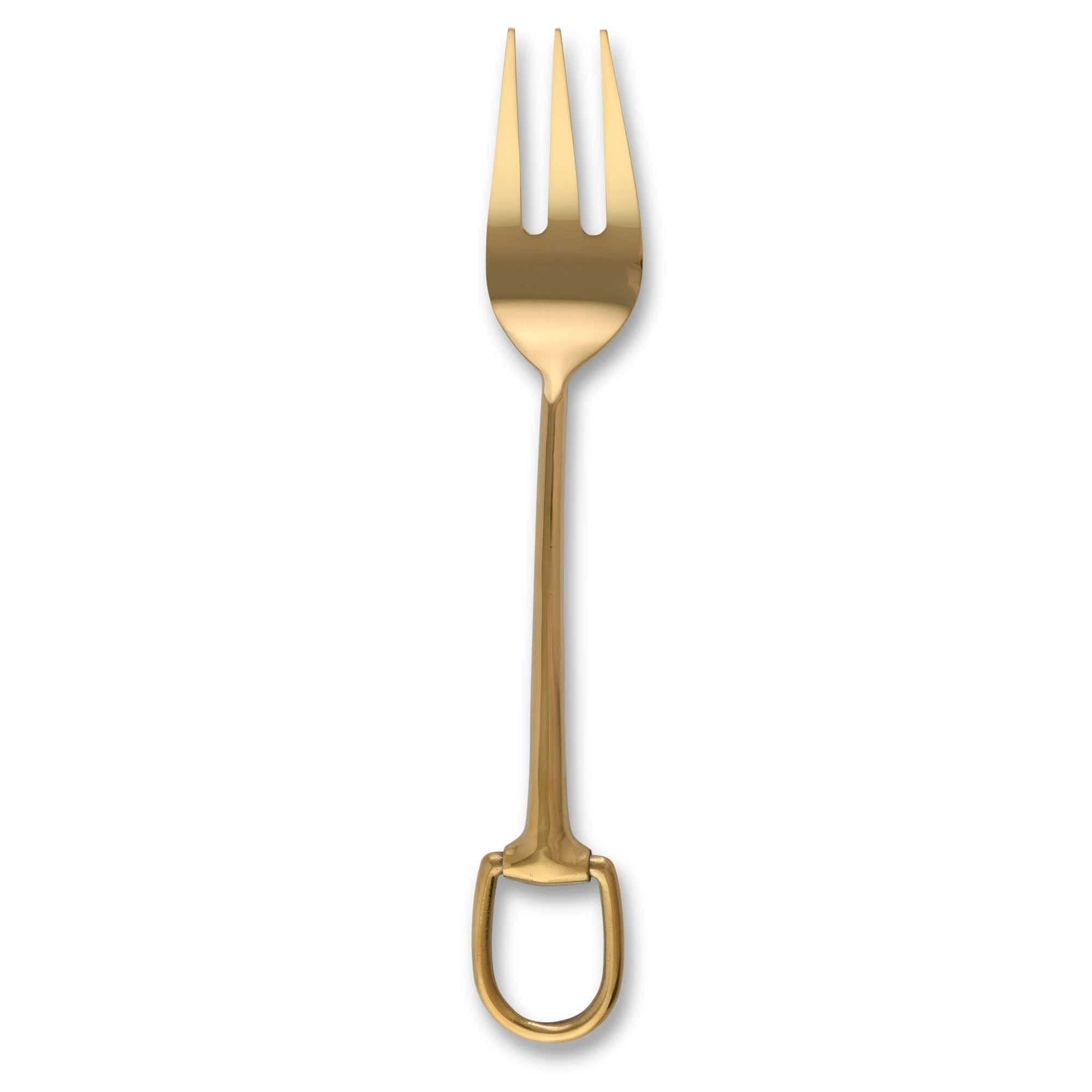 Vagabond House Serveware Vagabond House Stirrup Serving Fork - Stainless Steel Shiny Gold