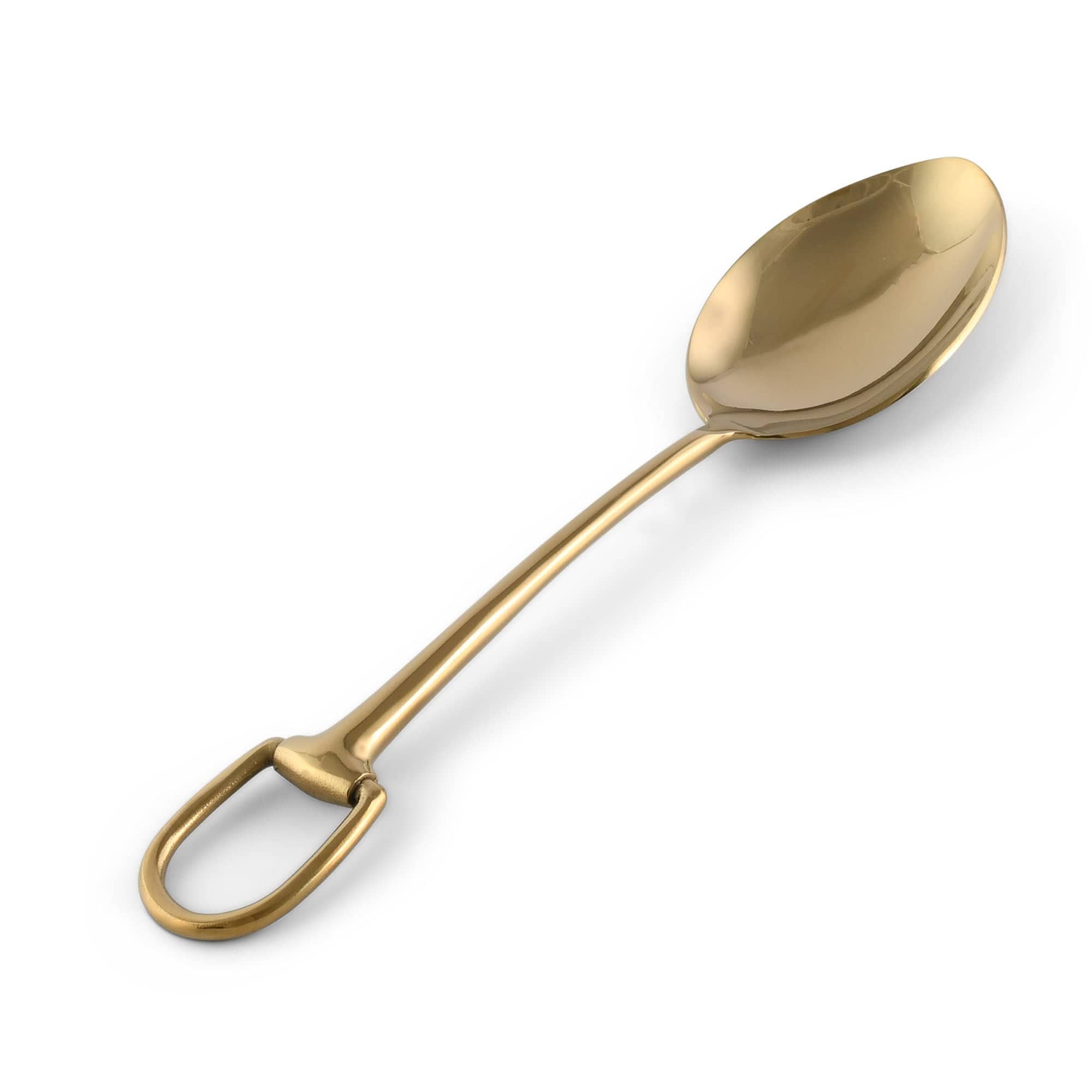 Vagabond House Serveware Vagabond House Stirrup Serving Spoon - Stainless Steel Shiny Gold