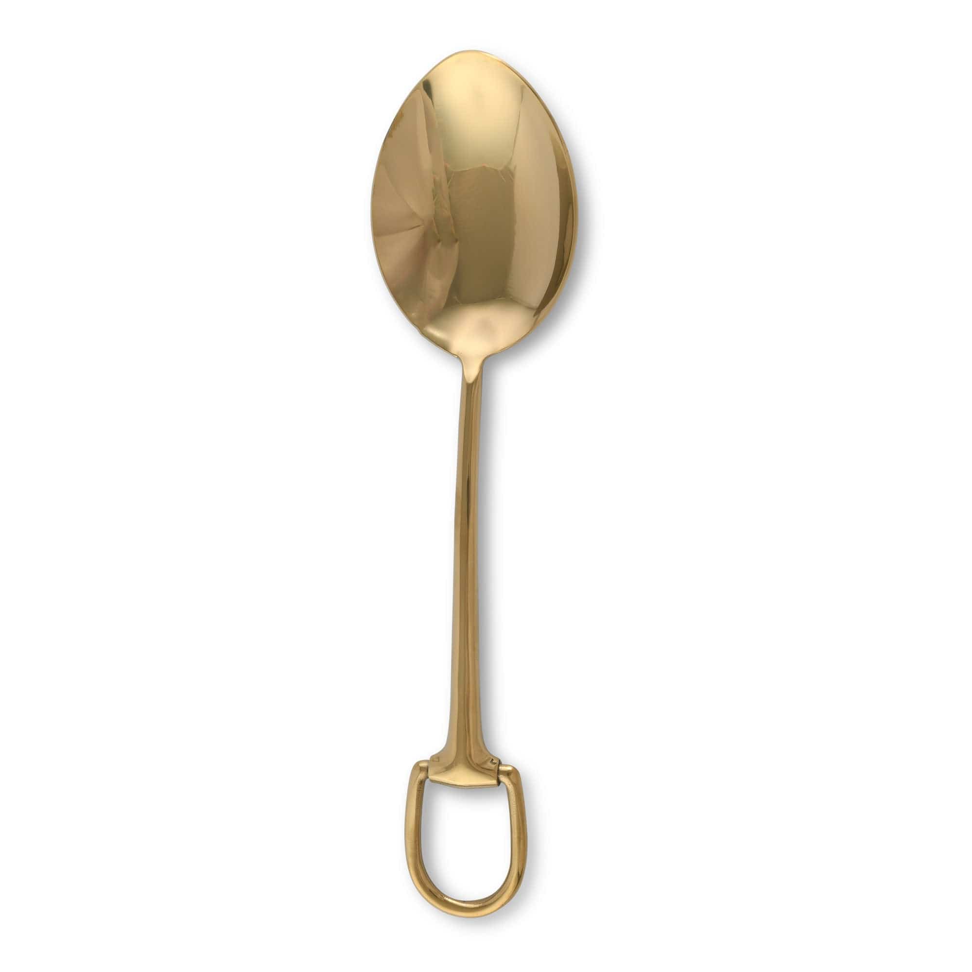 Vagabond House Serveware Vagabond House Stirrup Serving Spoon - Stainless Steel Shiny Gold