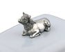 Vagabond House Serveware Vagabond House Stoneware Butter Dish with Pewter Mabel the Cow