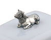 Vagabond House Serveware Vagabond House Stoneware Butter Dish with Pewter Mabel the Cow