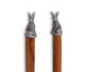 Vagabond House Serveware Vagabond House Teak Salad Servings with Pewter Bunny End