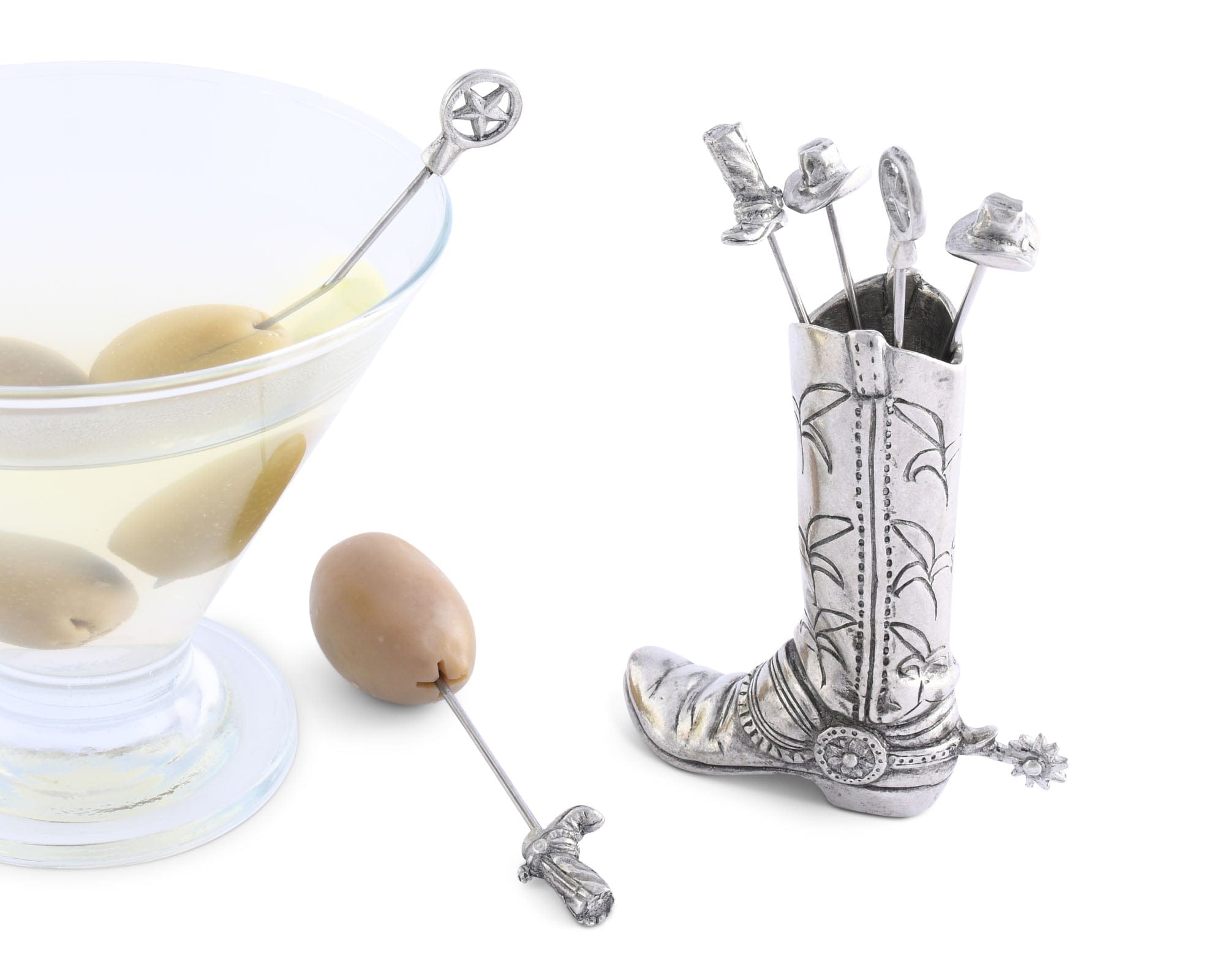 Vagabond House Serveware Vagabond House Western Boot Cheese Pick Set