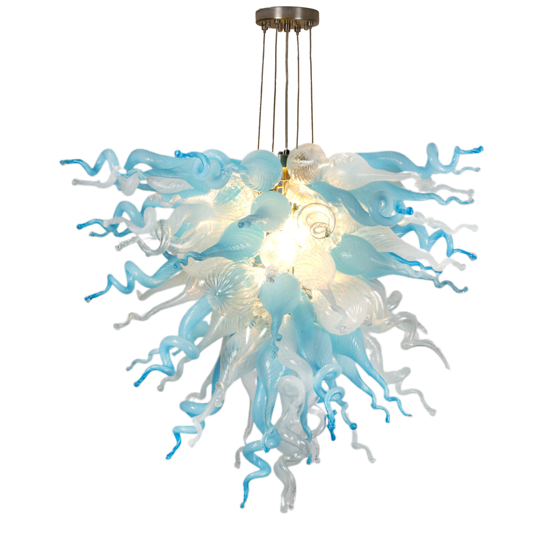 Viz Art Glass Lighting Art Glass ColorSelect Summer Sky Large Chandelier