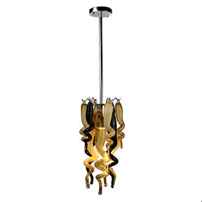 Viz Art Glass Art Glass ColorSelect Baltic Amber Blown Glass Pendant by Viz Glass
