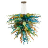 Viz Art Glass Art Glass ColorSelect Fiesta Coral Large Chandelier by Viz Glass