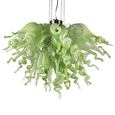 Viz Art Glass Art Glass ColorSelect Mint Macaroon Mini Blown Glass Chandelier by Viz Glass