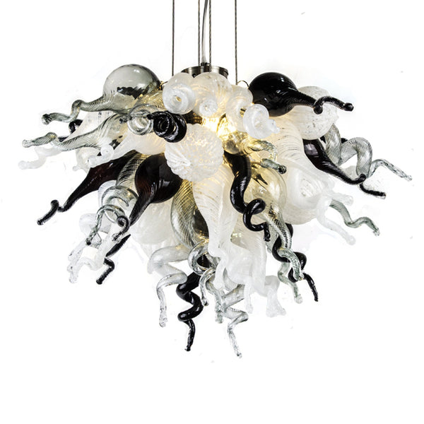 Viz Art Glass Art Glass ColorSelect Monochrome Mini Blown Glass Chandelier by Viz Glass